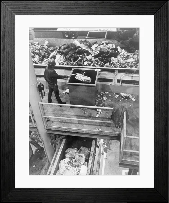 Framed Print : Interior Of Recycling Plant Framed Print : Interior Of Recycling Plant