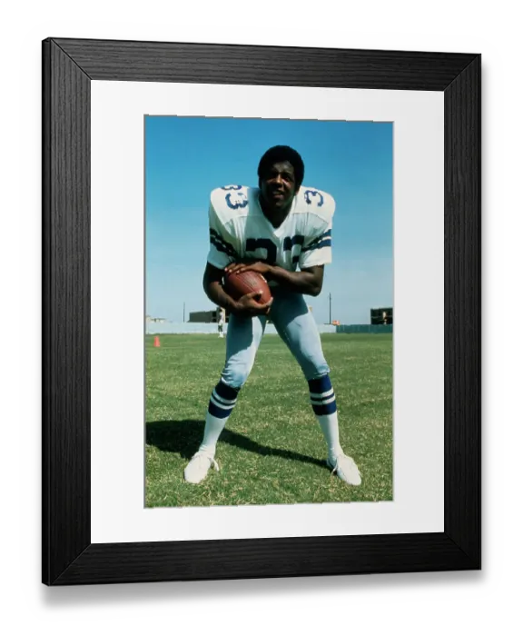 Framed Print : Tony Dorsett Holding Football on Practice Field Framed Print : Tony Dorsett Holding Football on Practice Field