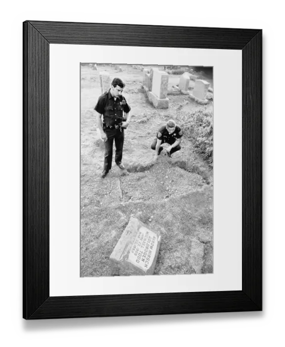 Framed Print : The Grave of Producer Mike Todd Defiled Framed Print : The Grave of Producer Mike Todd Defiled