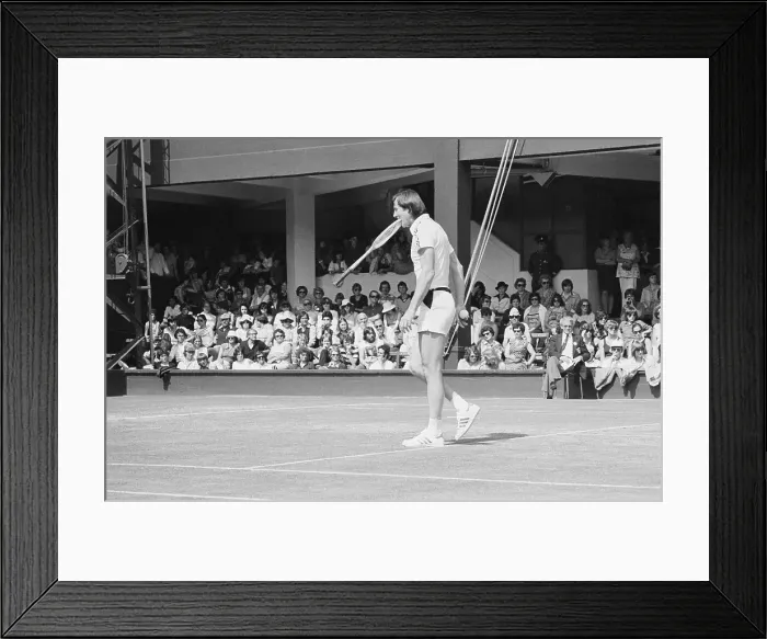 Framed Print : Nicki Pilic with Racket in Mouth Framed Print : Nicki Pilic with Racket in Mouth