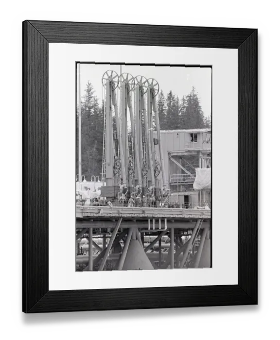 Framed Print : Pipeline Booms For Loading Tankers Framed Print : Pipeline Booms For Loading Tankers