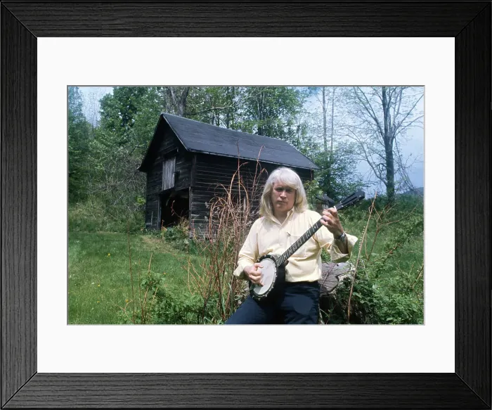 Framed Print : Writer John Gardner Playing the Banjo Framed Print : Writer John Gardner Playing the Banjo