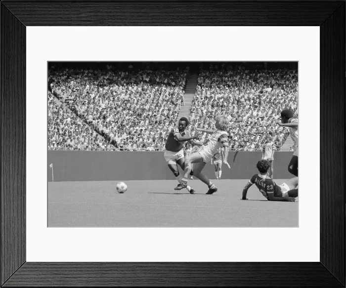 Framed Print : Pele and Rodney Marsh in Talented Soccer Action Framed Print : Pele and Rodney Marsh in Talented Soccer Action