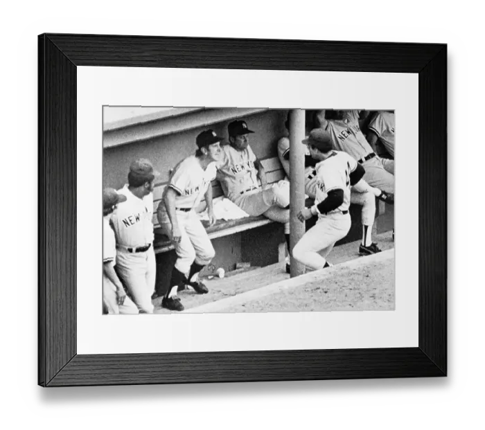 Framed Print : Billy Martin and Reggie Jackson Argue in the Dugout Framed Print : Billy Martin and Reggie Jackson Argue in the Dugout