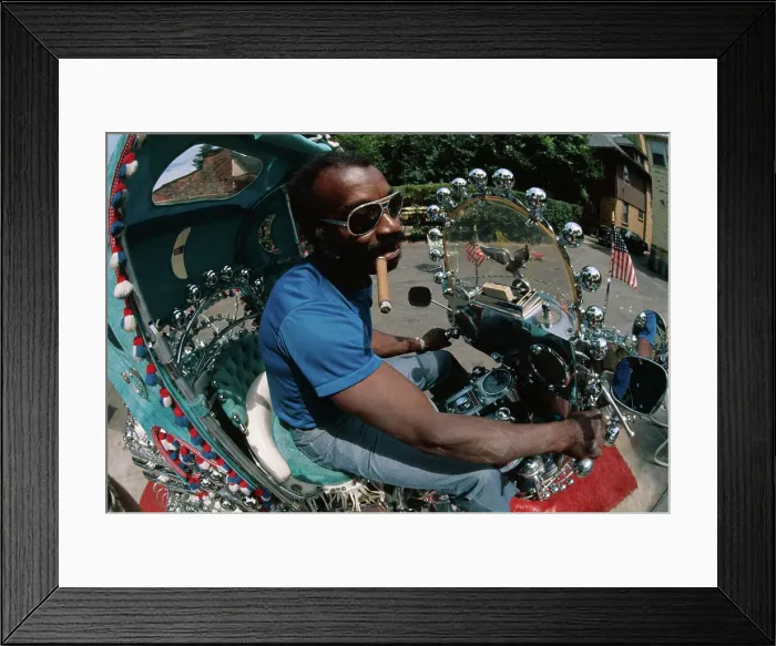 Framed Print : Sam Green and His Harley Davidson Framed Print : Sam Green and His Harley Davidson