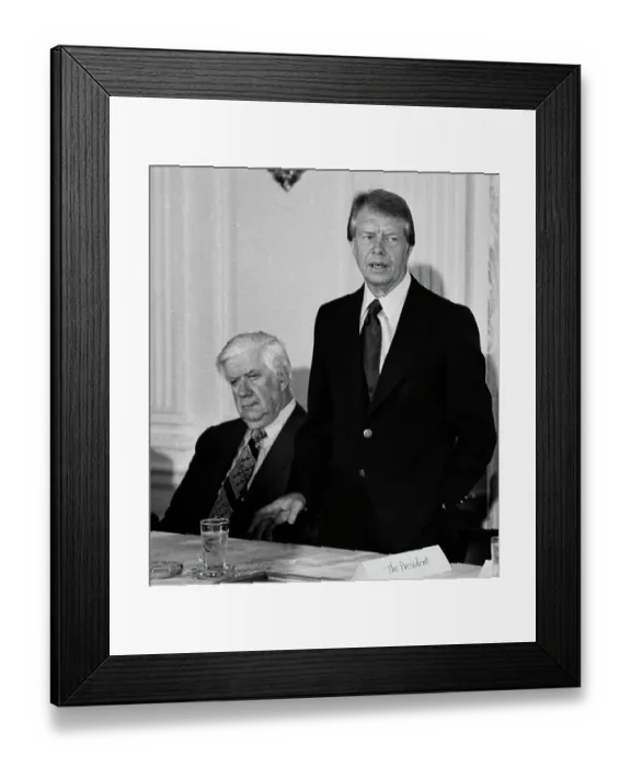 Framed Print : US President Carter Speaking At White House Framed Print : US President Carter Speaking At White House
