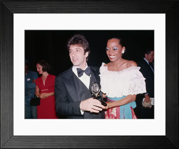 Framed Print : Al Pacino and Diana Ross Holding Tony Award Framed Print : Al Pacino and Diana Ross Holding Tony Award