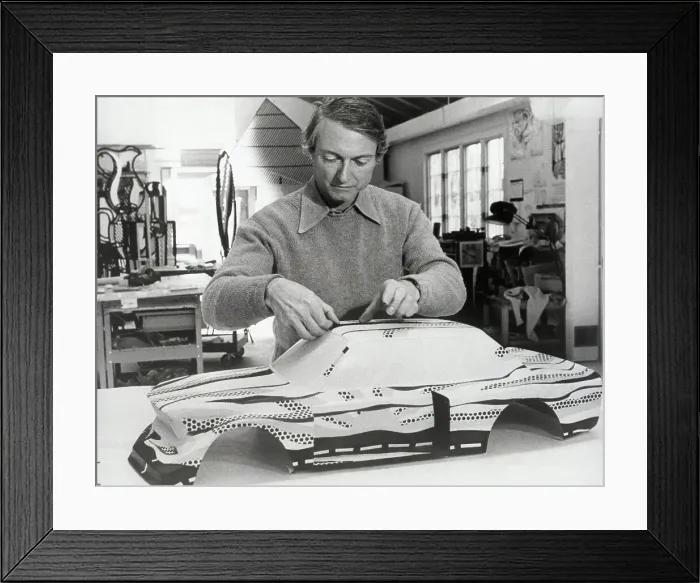 Framed Print : Roy Lichtenstein Painting Model Bmw Framed Print : Roy Lichtenstein Painting Model Bmw