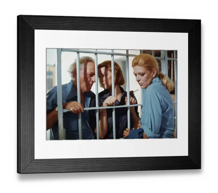 Framed Print : Actors Filming in Jail Framed Print : Actors Filming in Jail