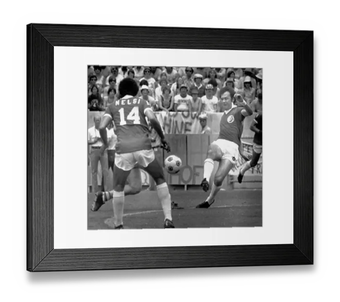Framed Print : Franz Beckenbauer Passing Soccer Ball to Teammate Framed Print : Franz Beckenbauer Passing Soccer Ball to Teammate