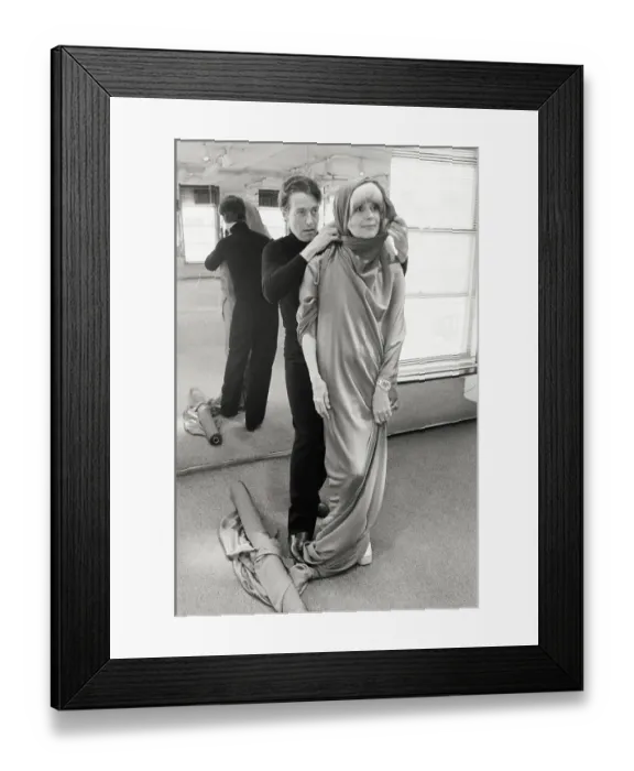 Framed Print : Designer Halston and Carol Channing Framed Print : Designer Halston and Carol Channing