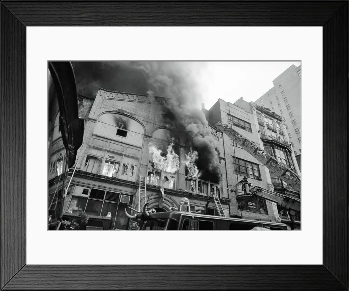 Framed Print : Burning Building Framed Print : Burning Building