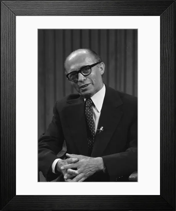 Framed Print : Menachem Begin Seated Framed Print : Menachem Begin Seated