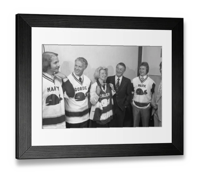 Framed Print : Gordie Howe and His Family Framed Print : Gordie Howe and His Family