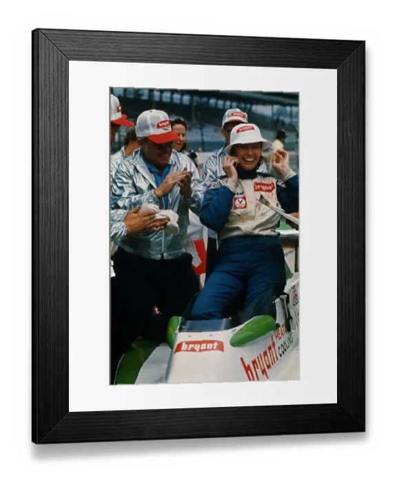 Framed Print : Janet Guthrie After Passing Qualifications to Race Framed Print : Janet Guthrie After Passing Qualifications to Race