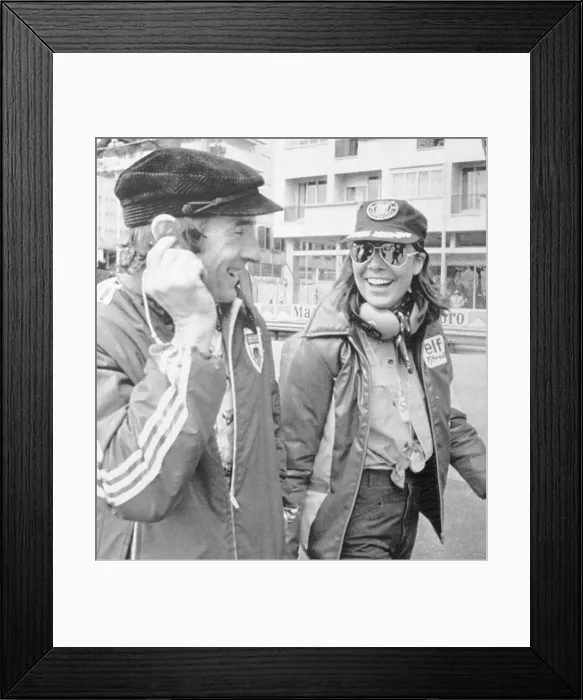Framed Print : Princess Caroline and Jackie Stewart Strolling Framed Print : Princess Caroline and Jackie Stewart Strolling