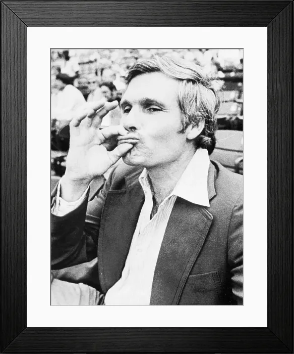 Framed Print : Ted Turner Holding Lips Shut Framed Print : Ted Turner Holding Lips Shut