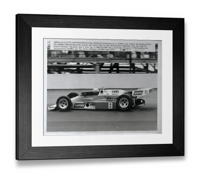 Framed Print : Tom Sneva Racing at Indianapolis Speedway Framed Print : Tom Sneva Racing at Indianapolis Speedway