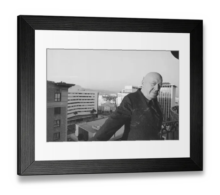 Framed Print : Portrait of Otto Preminger and View of Hollywood Framed Print : Portrait of Otto Preminger and View of Hollywood
