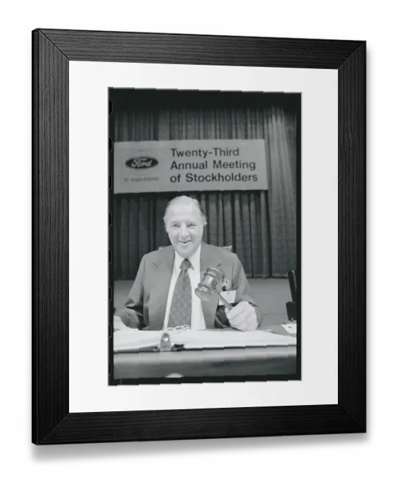 Framed Print : Henry Ford II at Stockholders Meeting Framed Print : Henry Ford II at Stockholders Meeting