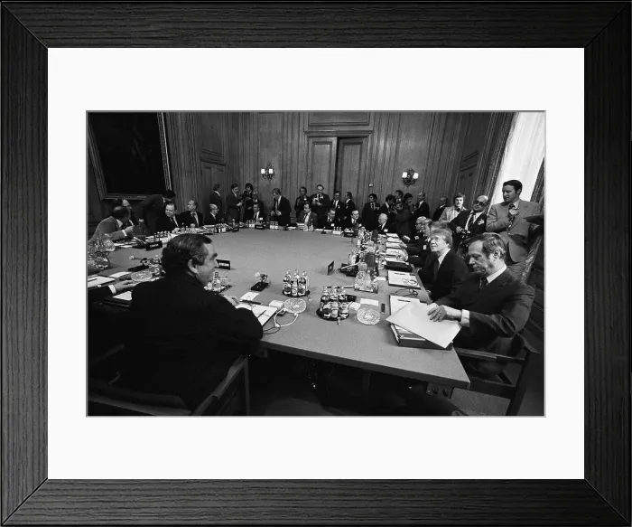 Framed Print : Summit Conference Members in Session Framed Print : Summit Conference Members in Session
