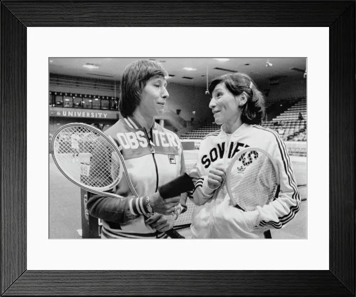 Framed Print : Martina Navratilova and Olga Morozova Framed Print : Martina Navratilova and Olga Morozova