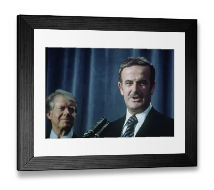 Framed Print : President Carter And Hafez Al-Assad Framed Print : President Carter And Hafez Al-Assad