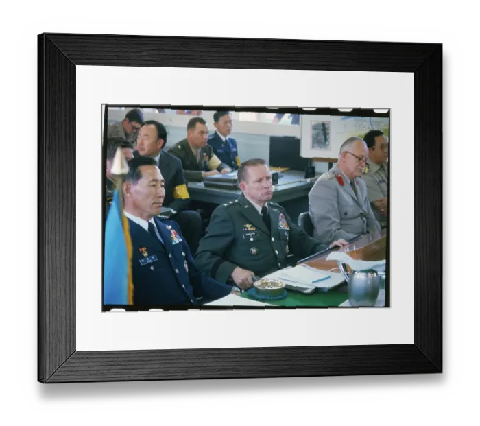 Framed Print : John K. Singlaub at Commission Meeting Framed Print : John K. Singlaub at Commission Meeting