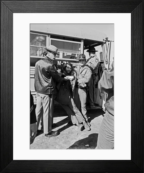 Framed Print : Arrested Protester Framed Print : Arrested Protester