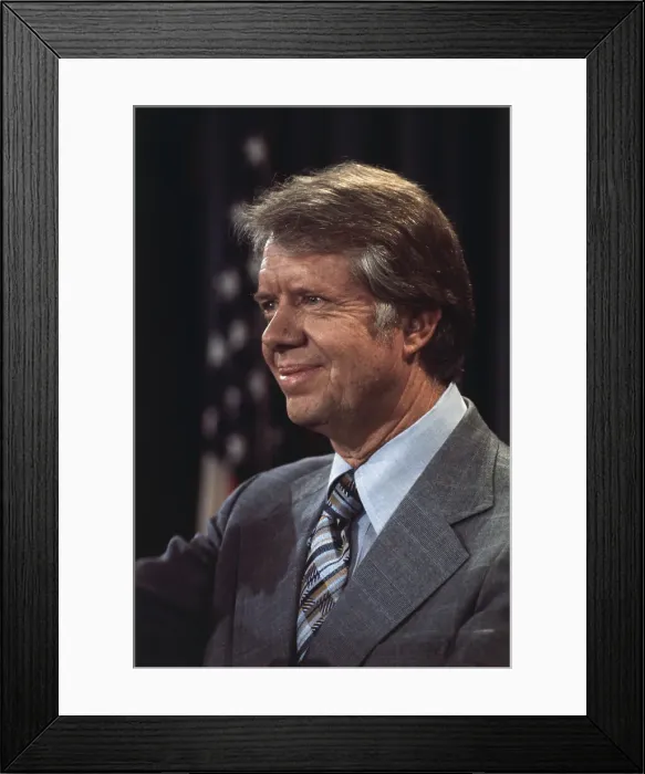 Framed Print : Portrait of Jimmy Carter