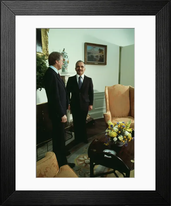 Framed Print : President Carter And King Hussein Framed Print : President Carter And King Hussein