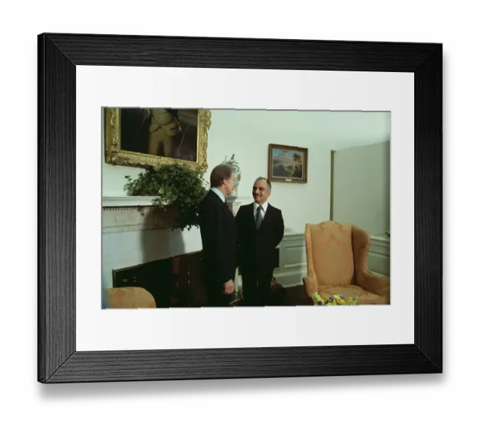 Framed Print : President Carter And King Hussein Framed Print : President Carter And King Hussein