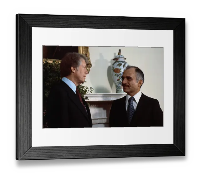 Framed Print : Jimmy Carter and King Hussein Framed Print : Jimmy Carter and King Hussein