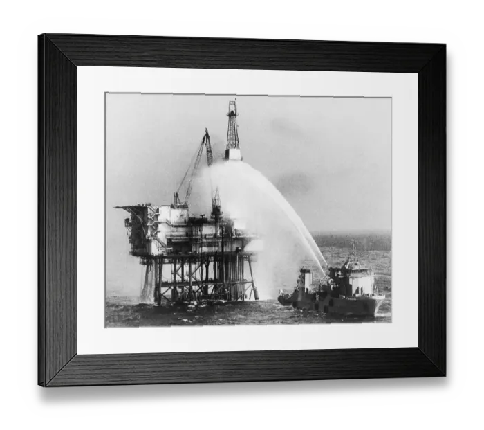 Framed Print : Oil spill from oil platform near Oslo Framed Print : Oil spill from oil platform near Oslo