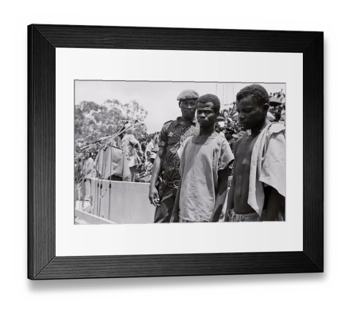 Framed Print : Soldiers and Prisoner Inside Stadium for Ridicule