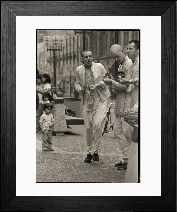 Framed Print : Hare Krishna Followers Dancing Framed Print : Hare Krishna Followers Dancing