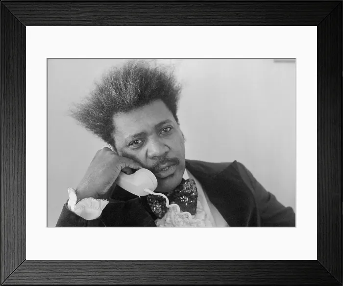 Framed Print : Don King Speaking on Telephone Framed Print : Don King Speaking on Telephone