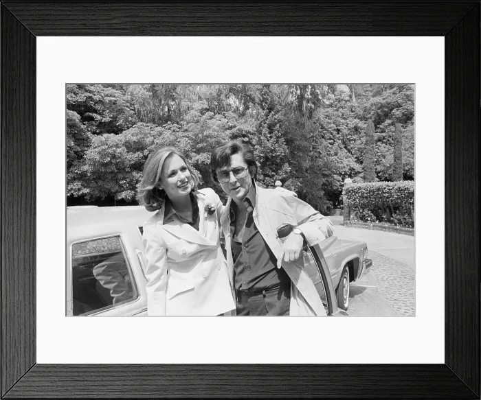 Framed Print : Phyllis George And Robert Evans on Wedding Day