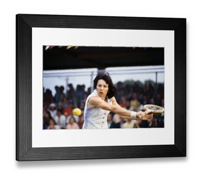 Framed Print : Billie Jean King Hitting Ball Framed Print : Billie Jean King Hitting Ball
