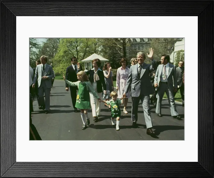 Framed Print : Carter Family At Easter Egg Roll Framed Print : Carter Family At Easter Egg Roll