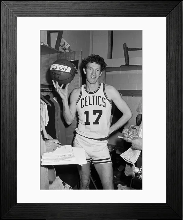 Framed Print : Portrait of John Havlicek
