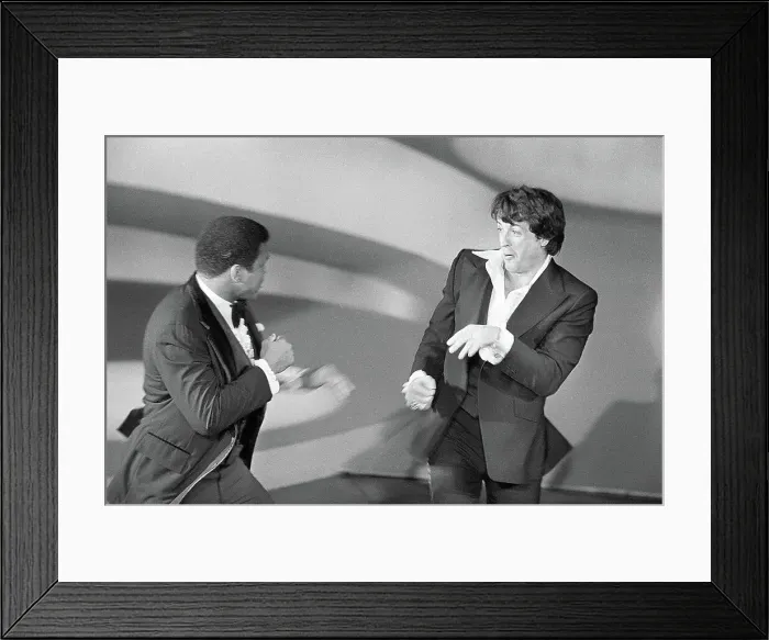 Framed Print : Muhammad Ali and Sylvester Stallone Box Framed Print : Muhammad Ali and Sylvester Stallone Box