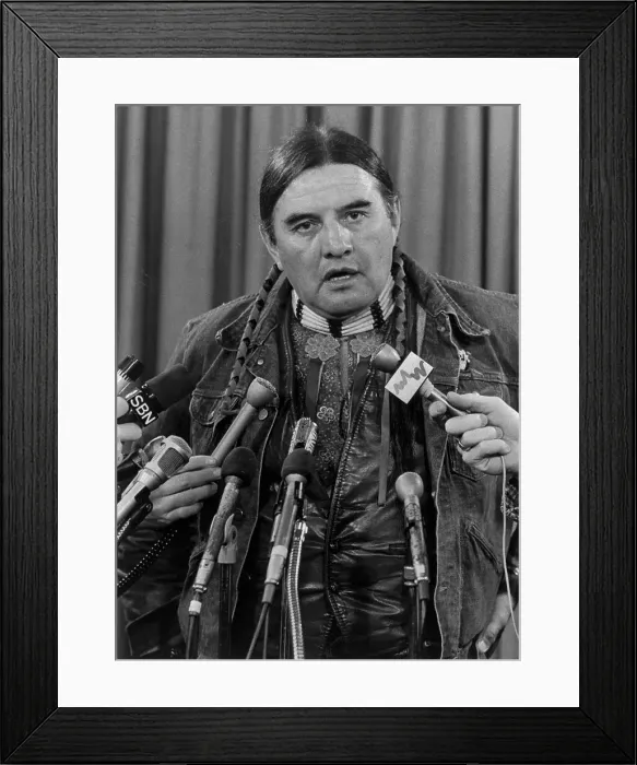 Framed Print : Vernon Bellcourt Speaking at News Conference Framed Print : Vernon Bellcourt Speaking at News Conference
