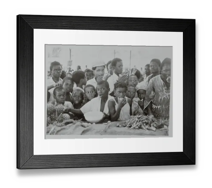 Framed Print : Angolians Enjoying Pineapple at Market Framed Print : Angolians Enjoying Pineapple at Market