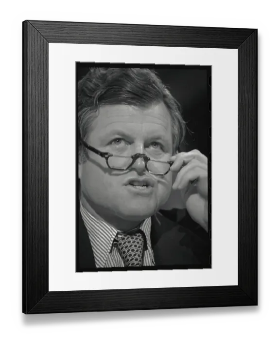 Framed Print : Edward Kennedy Holding His Glasses Framed Print : Edward Kennedy Holding His Glasses