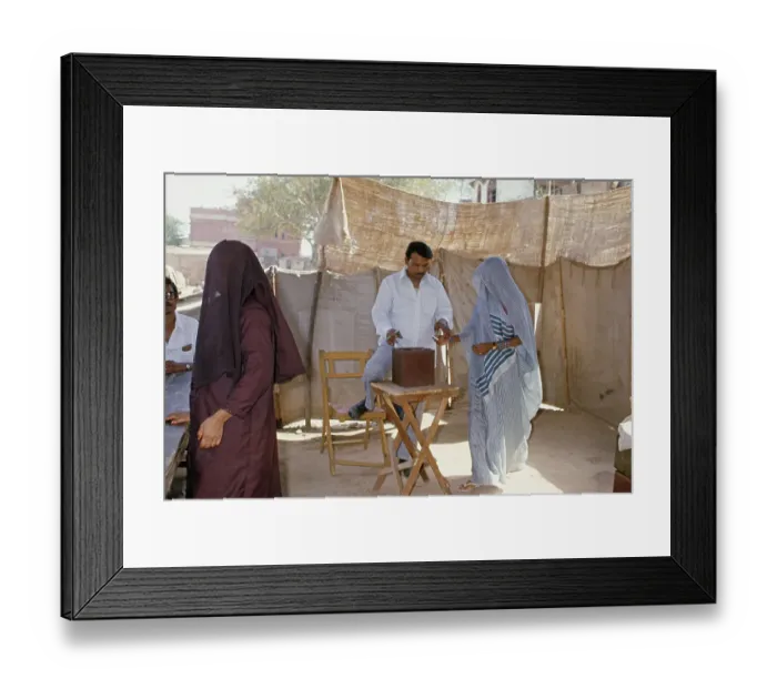 Framed Print : Woman Voter In India Framed Print : Woman Voter In India