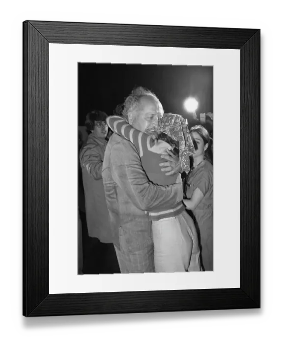 Framed Print : Hostages Freed and Reunited with Family Framed Print : Hostages Freed and Reunited with Family