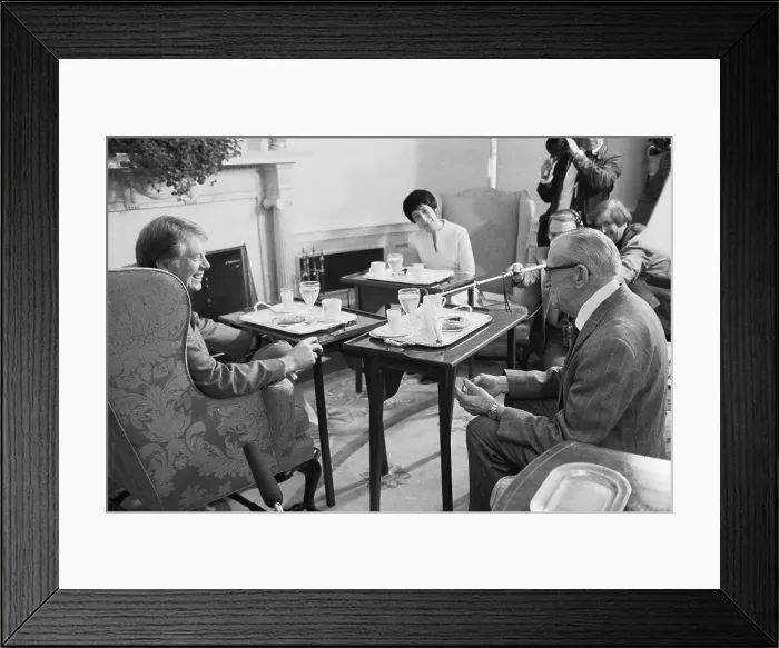 Framed Print : Jimmy Carter and John Shanklin Having Breakfast in White House Framed Print : Jimmy Carter and John Shanklin Having Breakfast in White House