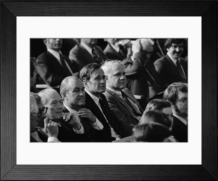 Framed Print : George Bush with Colleagues Framed Print : George Bush with Colleagues