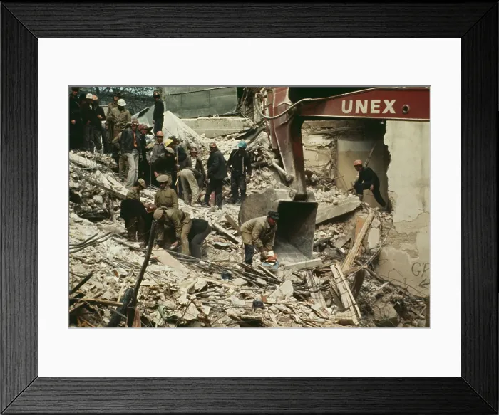 Framed Print : Earthquake Damage, Bucharest Framed Print : Earthquake Damage, Bucharest